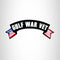 GULF WAR VET USA Flag Banner Iron on Top Rocker Patch for Biker Vest Jacket