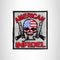 AMERICAN INFIDEL WITH SKULL Iron on Small Patch for Biker Vest SB892