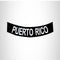 PUERTO RICO White on Black Bottom Rocker Patch for Vest Jacket BR405