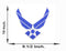 AIR FORCE WINGS MODERN White on Blue Patch for Vest-STURGIS MIDWEST INC.