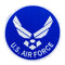 U.S. AIR Force White on Dark Blue patch for vest jacket-STURGIS MIDWEST INC.