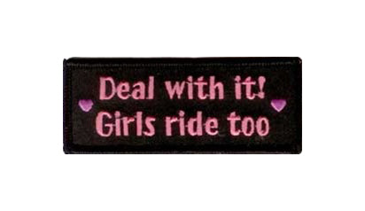 Deal With It Girls Ride Too Small Patch for Womens Vest Jacket New SB431