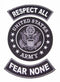 US ARMY RESPECT ALL FEAR NONE PATCHES SET FOR BIKER MOTORCYCLE VEST JACKET-STURGIS MIDWEST INC.