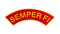 SEMPER FI Yellow on Red Iron on Top Rocker Patch for Biker Vest Jacket