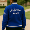 Custom Zeta Phi Beta Sorority Jacket Personalized Varsity Wool Leather Letterman for Women ZΦB Embroidered Made to Order