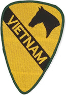 1ST Calvary Vietnam Gold on black Iron On Sew On Small Patch for Jacket Vest - STURGIS MIDWEST INC.