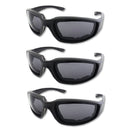 3 Pair Motorcycle Riding Glasses Padding Goggles UV Protection Dustproof Windproof Motorcycle Sunglasses for Outdoor Actives - STURGIS MIDWEST INC.