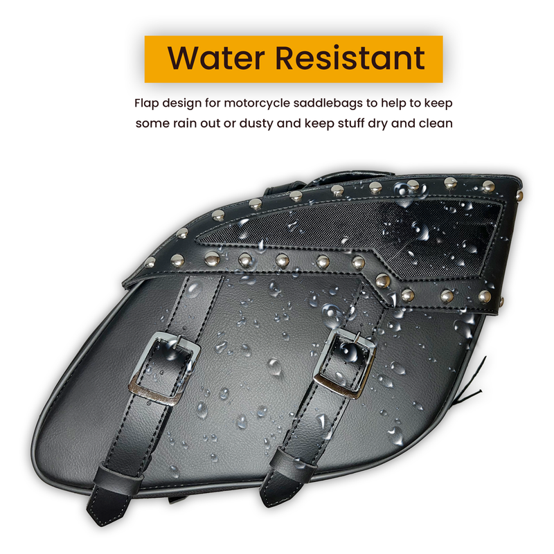 Motorcycle Detachable Saddlebag Two Strap with Quick Release Buckles Shielded Bottom