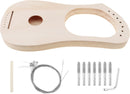 OriGlam Lyre Harp 7 String DIY Kit, Make Your Own Bass Wood Lyres With String Post and Saddle Tuning