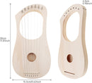 OriGlam Lyre Harp 7 String DIY Kit, Make Your Own Bass Wood Lyres With String Post and Saddle Tuning