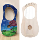 OriGlam Lyre Harp 7 String DIY Kit, Make Your Own Bass Wood Lyres With String Post and Saddle Tuning