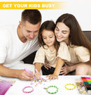 Dowsabel Clay Beads Bracelet Making Kit for Beginner, 5000 Pcs Preppy Polymer Clay Beads with Charms Kit for Jewelry Making, DIY Arts and Crafts Birthday Gifts Toys for Kids Age 6-13