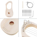 OriGlam Lyre Harp 7 String DIY Kit, Make Your Own Bass Wood Lyres With String Post and Saddle Tuning