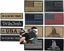 Bundle 12 Pieces USA Flag Patch Thin Blue Line Tactical American Flag US United States Military Patches Set for Caps,Bags,Backpacks,Tactical Vest,Military Uniforms (D-USA Patch