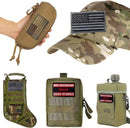 Bundle 8 Pieces Tactical Military Patch Set,USA Flag Patches and Flag Patch (Black)