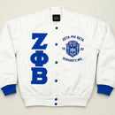 Custom Zeta Phi Beta Sorority Jacket Personalized Varsity Wool Leather Letterman for Women ZΦB Embroidered Made to Order