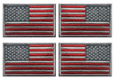 Antrix 4 Pcs Tactical Regular and Reversed Gray American Flag Patch Hook & Loop Embroidered America Flag Uniform Applique Emblem Badge Patch for Backpacks Bags Hats Clothes Clothing Dog Harness - Gray - STURGIS MIDWEST INC.