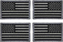Antrix 4 Pcs Tactical Regular and Reversed Gray American Flag Patch Hook & Loop Embroidered America Flag Uniform Applique Emblem Badge Patch for Backpacks Bags Hats Clothes Clothing Dog Harness - Gray - STURGIS MIDWEST INC.