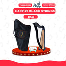Best 22 string celtic harp Style Black Lever Harp with Free Bag, Tuning Key and Strings - STURGIS MIDWEST INC.