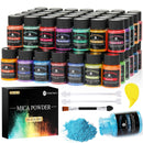 CHANGTIKEJI Mica Powder，24 Colors - 10g/Bottle of Natural Pigment Powder for Epoxy Resin，Soap Making，Candle Making,Lip Gloss,Car Freshies,Dye,Nail Polish,Bath Bombs - STURGIS MIDWEST INC.