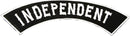 INDEPENDENT White on black with border Iron on Top Rocker Patch for Jacket Vest - STURGIS MIDWEST INC.