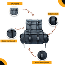 Motorcycle sissy bar bags and luggage 2 - Piece Studded Touring Pack Sissy Bar Bag - One Size - STURGIS MIDWEST INC.