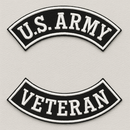 U.S. Army Veteran Rocker Patch Set – 2 Piece Embroidered Military Biker Patches - STURGIS MIDWEST INC.