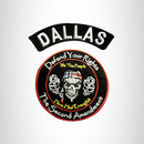 DALLAS Defend Your Rights the 2nd Amendment 2 Patches Set for Vest Jacket