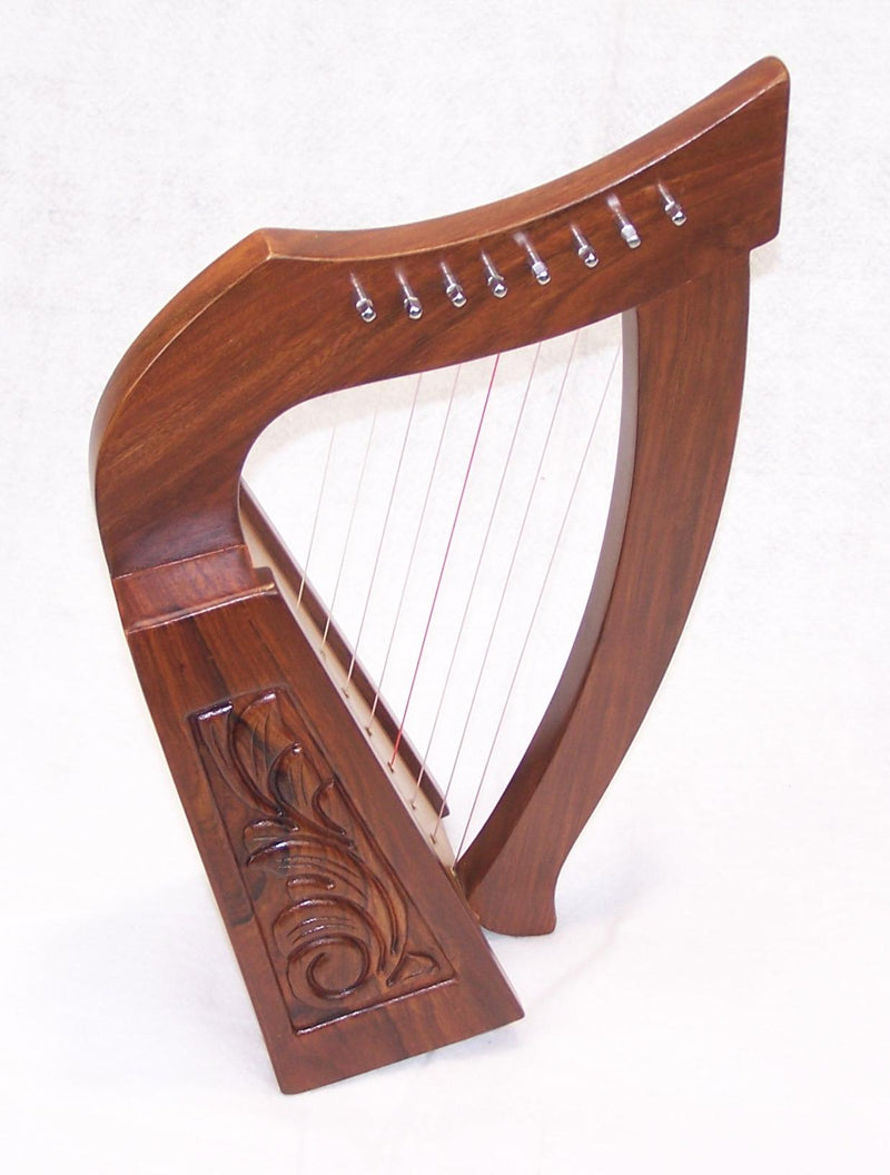 Mini Rosewood Harp 8 strings for Children with Bag Tuning key and extra Strings hand made-STURGIS MIDWEST INC.