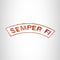 Semper Fi Copper on White Top Rocker Patch for Biker Vest Jacket TR373