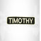 Timothy White on Black Iron on Name Tag Patch for Biker Vest NB260