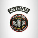 LOS ANGELES Defend Your Rights the 2nd Amendment 2 Patches Set for Vest Jacket