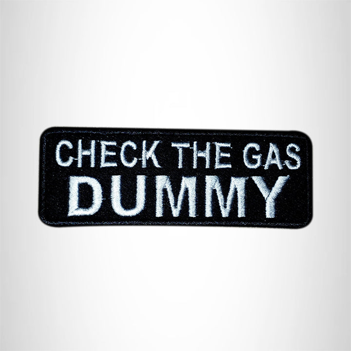 CHECK THE GAS Small Patch Iron on for Vest Jacket SB574