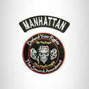 MANHATTAN Defend Your Rights the 2nd Amendment 2 Patches Set for Vest Jacket