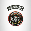 NEW ORLEANS Defend Your Rights the 2nd Amendment 2 Patches Set for Vest Jacket