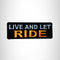 LIVE AND LET RIDE Small Patch Iron on for Vest Jacket SB575