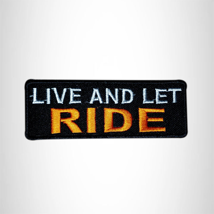 LIVE AND LET RIDE Small Patch Iron on for Vest Jacket SB575