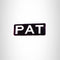 PAT Black and White Name Tag Iron on Patch for Biker Vest and Jacket NB313