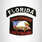 FLORIDA and NEVER SURRENDER Small Patches Set for Biker Vest
