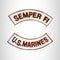 U.S Marines Semper Fi Iron on 2 Patches Set Sew on for Vest Jacket
