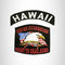 HAWAII and NEVER SURRENDER Small Patches Set for Biker Vest