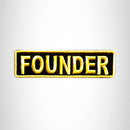 FOUNDER YELLOW ON BLACK Small Patch Iron on for Vest Jacket SB598