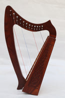 Musical Instrument Tall Celtic Irish Harp 12 Strings Lever Solid Wood with Dulex Bag