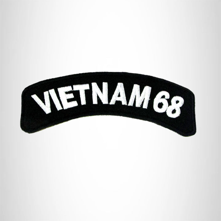 Vietnam 68 Vet American Veterans Small Military Rocker Patch