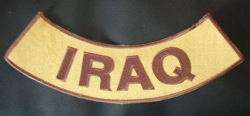 Iraq War Veteran Rocker Patch Combat Color for Biker Jacket Vest size 11"-STURGIS MIDWEST INC.