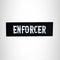 ENFORCER White on Black Small Patch Iron on for Vest Jacket SB628
