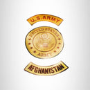 U.S ARMY Afghanistan Iron on 3 Large Back Patches Set for Biker Vest Jacket