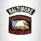 BALTIMORE and NEVER SURRENDER Small Patches Set for Biker Vest
