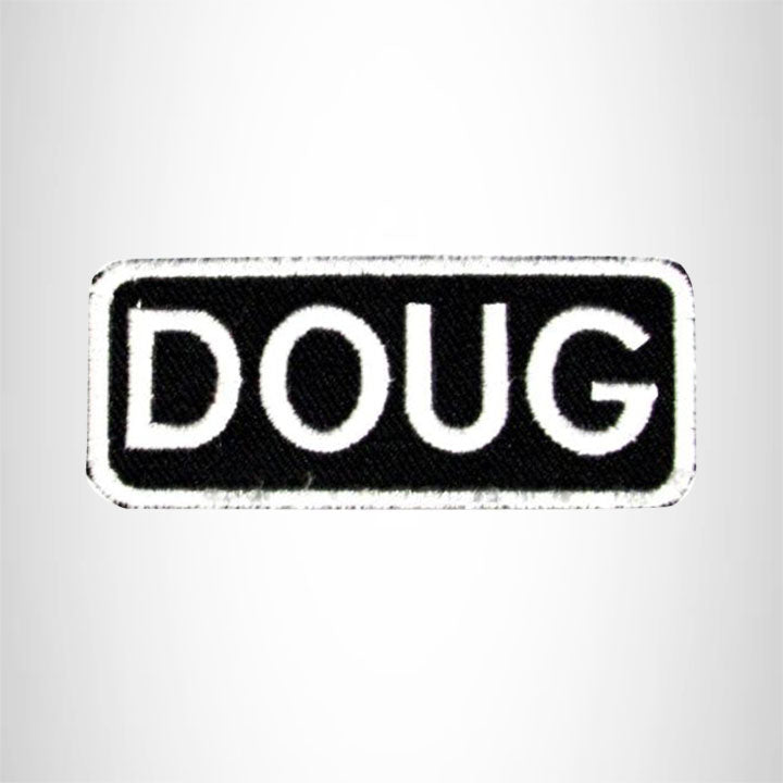Doug Iron on Name Tag Patch for Motorcycle Biker Jacket and Vest NB155