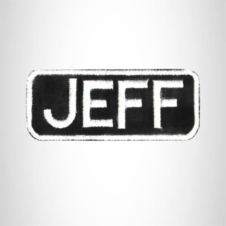 Jeff Iron on Name Tag Patch for Motorcycle Biker Jacket and Vest NB166